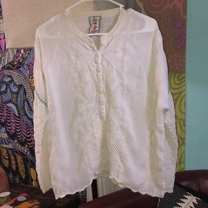 Johnny Was Eyelet/Embroidered Tunic
